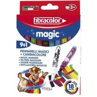 Mazaki MAGIC 9+1 zmieniające kolor, Flamastry, Artykuły szkolne