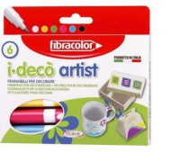 Mazaki Dekoracyjne I-Deco ARTIST x6, Flamastry, Artykuły szkolne