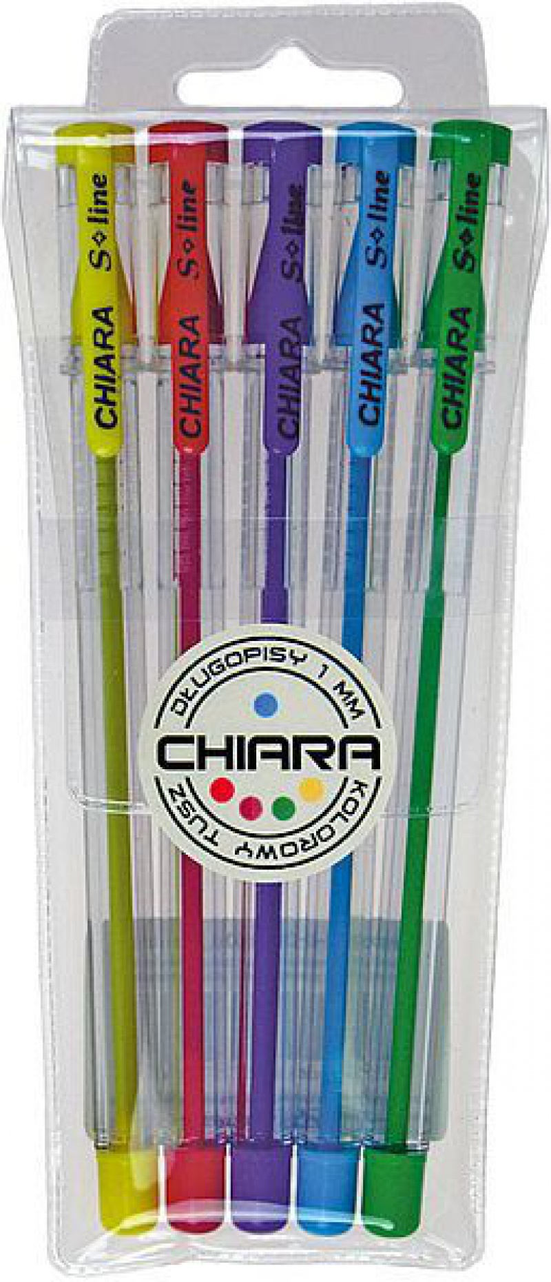 DŁUGOPIS SPARK LINE CHIARA 0,7mm 5 KOLORÓW ETUI, Podkategoria, Kategoria