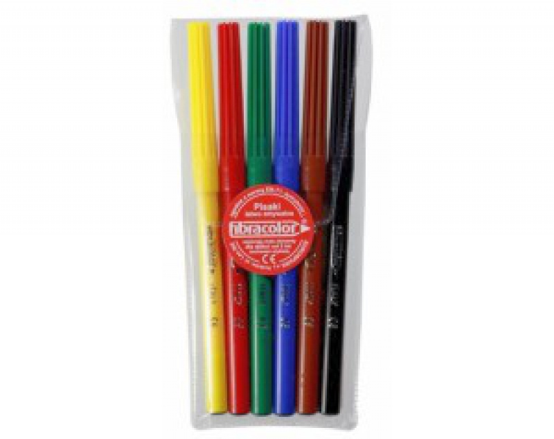 Pisaki 539 Fibra Colorito x 6 w etui, Flamastry, Artykuły szkolne