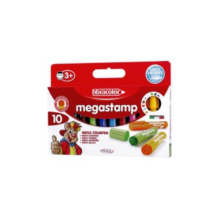 Mazaki MEGA STAMP x10 pieczątki olbrzymy, Flamastry, Artykuły szkolne
