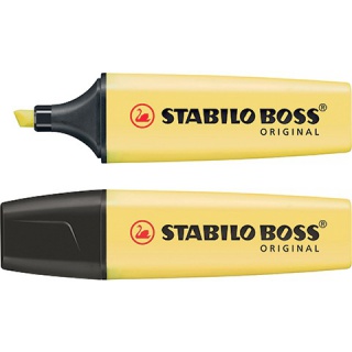 ZAKREŚLACZ BOSS PASTELOWY ŻÓŁTY, Textmarkery, Artykuły do pisania i korygowania