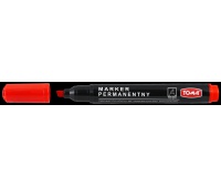 MARKER PERMANENTNY 201 ŚCIĘTY CZERWONY, Markery, Artykuły do pisania i korygowania