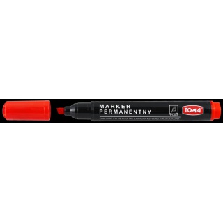 MARKER PERMANENTNY 201 ŚCIĘTY CZERWONY, Markery, Artykuły do pisania i korygowania