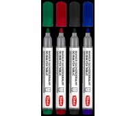 KOMPLET MARKER DO TABLIC OKR. 4 KOLORY +GĄBKA, Markery, Artykuły do pisania i korygowania