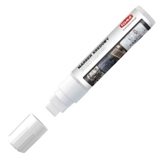 MARKER KREDOWY 15x8mm BIAŁY, Markery do tablic, Art. do pisania i korygowania