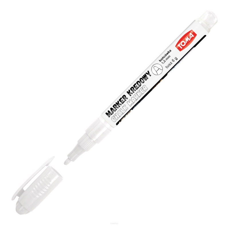 MARKER KREDOWY FINE 1,5MM BIAŁY, Markery do tablic, Art. do pisania i korygowania