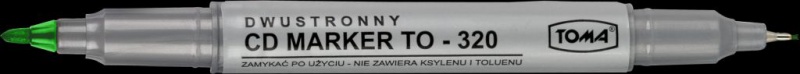 MARKER DO CD DWUSTRONNY TO-320 ZIELONY, Markery, Artykuły do pisania i korygowania