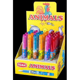 PIÓRO WIECZNE ANIMALS MIX 1szt, Pióra, Artykuły do pisania i korygowania
