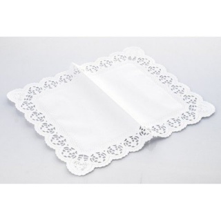 SERWETKI OZDOBNE KONFEK.BIAŁE 40X20CM PROST./6/, Podkategoria, Kategoria