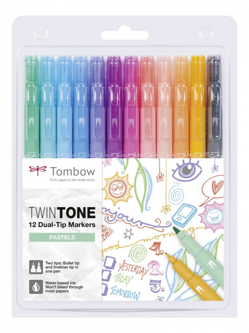 MARKER TWINTONE TOMBOW KOLORY PASTELOWE /12/, Podkategoria, Kategoria