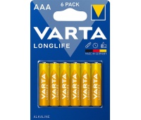 Baterie VARTA Longlife AAA LR03 Bli6, Baterie, akumulatory i ładowarki, Urządzenia biurowe