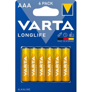 Baterie VARTA Longlife AAA LR03 Bli6, Baterie, akumulatory i ładowarki, Urządzenia biurowe