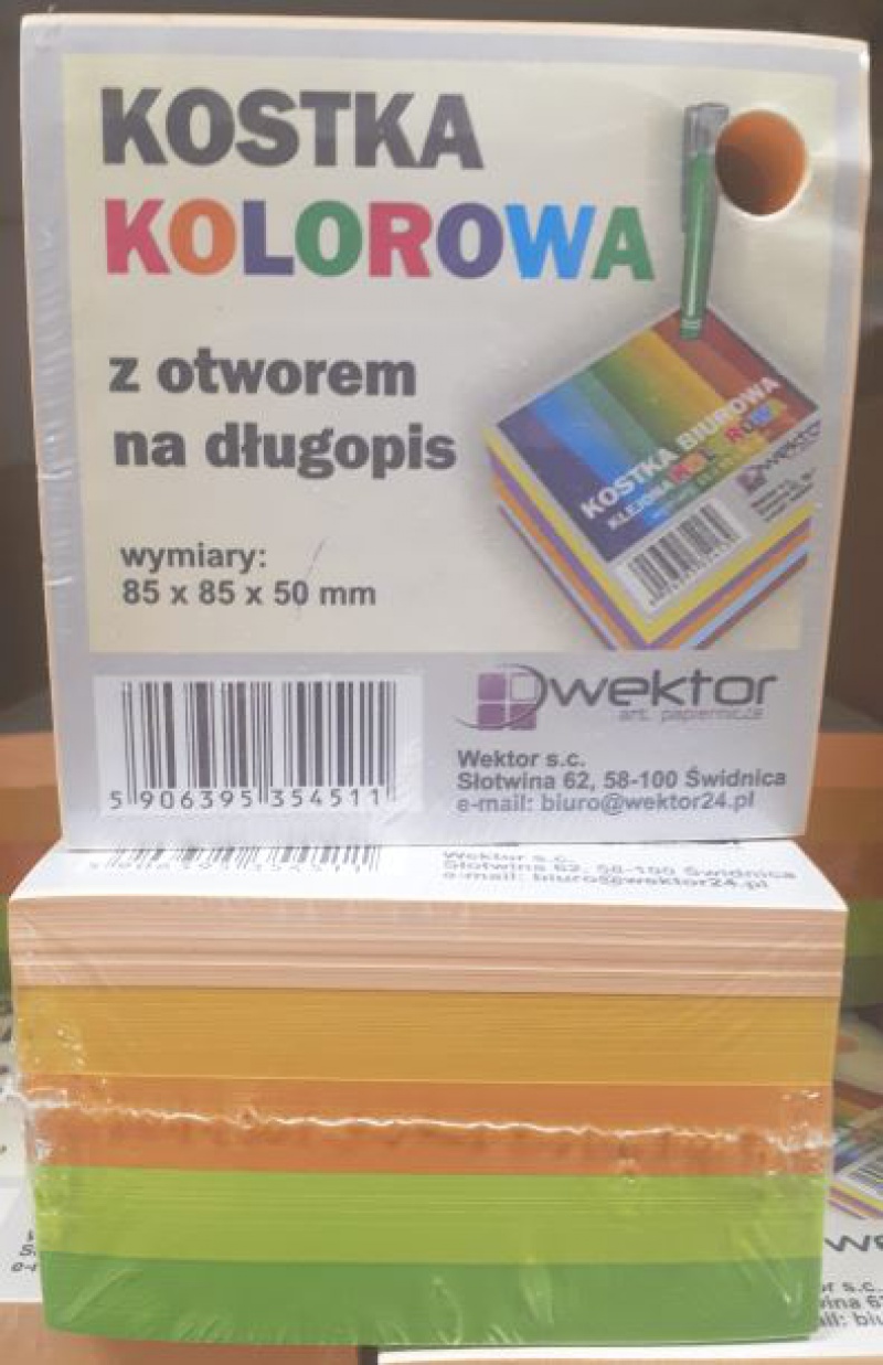 KOSTKA KOLOR KLEJONA 85X85X50MM Z OTWOREM NA DŁUG., Podkategoria, Kategoria