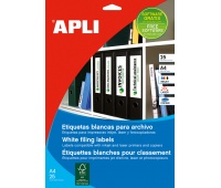 Self-adhesive Labels for APLI Binders, 38x190mm, 175pcs, white