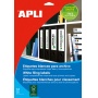 Self-adhesive Labels for APLI Binders, 61x190mm, 100pcs, white