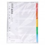 Dividers OFFICE PRODUCTS, cardboard, A4, 227x297mm, 5pcs, laminated index tabs, assorted colours