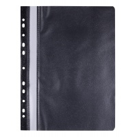 Report File OFFICE PRODUCTS, PP, A4, soft, 100/170 micron, perforated, black