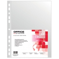 Punched Pockets OFFICE PRODUCTS, PP, A4, orange peel, 45 micron, 100pcs