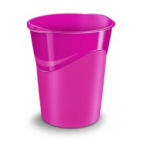 Kosz na śmieci Pro Gloss polistyren różowy, Kosze plastik, Wyposażenie biura