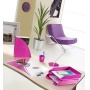 Podkładka na biurko CEPPro Gloss, różowa, Podkładki na biurko, Wyposażenie biura
