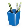 Pojemnik na długopisy CEPPro Gloss, polistyren, niebieski, Przyborniki na biurko, Drobne akcesoria biurowe
