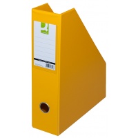 Magazine File Rack Q-CONNECT, PVC, A4/76, yellow