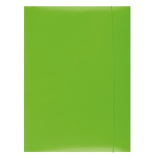 Teczka z gumką OFFICE PRODUCTS, karton, A4, 300gsm, 3-skrz., zielona, Teczki płaskie, Archiwizacja dokumentów