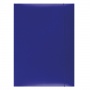 Elasticated File OFFICE PRODUCTS, cardboard, A4, 300gsm, 3 flaps, blue