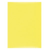 Elasticated File cardboard A4 300gsm 3 flaps yellow
