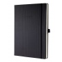 Notebook Conceptum® striped cover A4 plain black