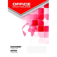 Blok biurowy OFFICE PRODUCTS, A5, w kratkę, 100 kart., 70gsm, Bloki, Zeszyty i bloki
