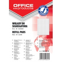 Perforated Binder Refills OFFICE PRODUCTS, A4, square-ruled, 50 sheets, assorted colours