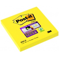 Self-adhesive Pad POST-IT® Super Sticky (654-S) 76x76mm 1x90 sheets yellow