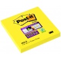 Bloczek samop. POST-IT® Super Sticky (654-S) 76x76mm 1x90 kart. żółty, Bloczki samoprzylepne, Papier i etykiety