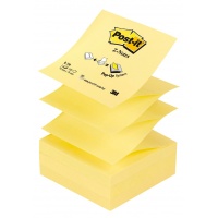 Bloczek samop. POST-IT® Z-Notes (R-330) 76x76mm 1x100 kart. żółty, Bloczki samoprzylepne, Papier i etykiety