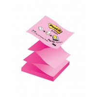 Bloczek samop. POST-IT® Z-Notes (R330NAP) 76x76mm 1x100 kart. pastelowy/neonowy róż, Bloczki samoprzylepne, Papier i etykiety