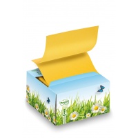 Podajnik ekologiczny kartonowy bloczków POST-IT® Z-notes (B330-1RG) 76x76mm 200 kart. żółty, Bloczki samoprzylepne, Papier i etykiety