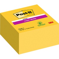 Self-adhesive Cube POST-IT® Super Sticky (2028-S), 76x76mm, 350 sheets, ultra yellow