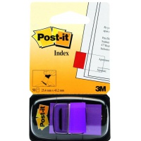 Filing Index Tabs POST-IT® (680-8), PP, 25x43mm, 50 tabs, purplish red
