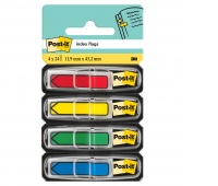 Filing Index Tabs POST-IT® (684-ARR3), PP, 12x43mm, arrow, 4x24 tabs, assorted colours