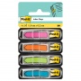 Filing Index Tabs POST-IT® (684-ARR4), PP, 12x43mm, arrow, 4x24 tabs, assorted neon colours