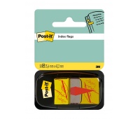 Filing Index Tabs POST-IT® with "hand+pen" print (680-31), PP, 25x43mm, 50 tabs