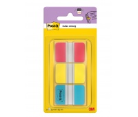 Filing Index Tabs POST-IT® for archiving, (686-RYB), PP, strong, 38x25,4mm, 3x22 tabs, assorted neon colours, Indexing Tabs, Paper and labels