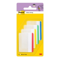 Filing Index Tabs POST-IT® for archiving, (686-F1), PP, straight, 50,8x38,1mm, 4x6 tabs, assorted colours