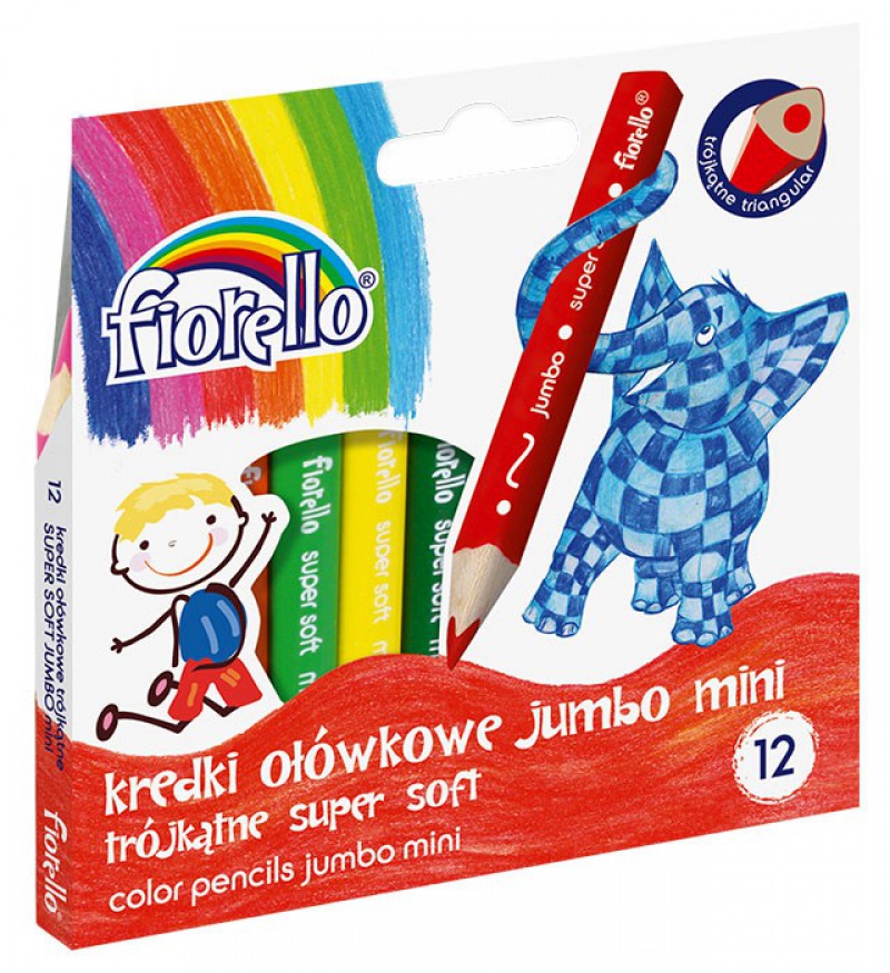 KREDKI FIORELLO SUPER SOFT TRÓJK.MINI JUMBO 12KOL., Podkategoria, Kategoria