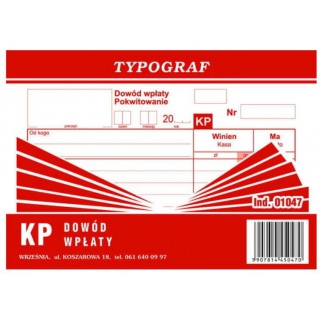 DOWÓD WYPŁATY A6 80K., Podkategoria, Kategoria