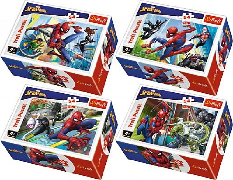PUZZL 54 mini - Czas na Spider-Mana / Disney Marv., Mini, Puzzle