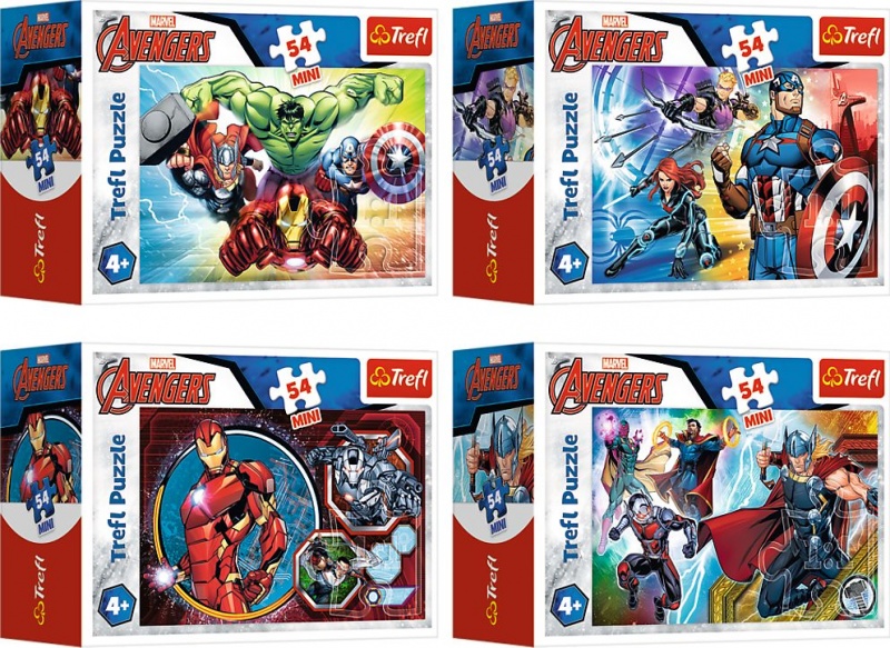 PUZZLE MINI 54-EL BOHATEROWIE AVENGERS, Mini, Puzzle