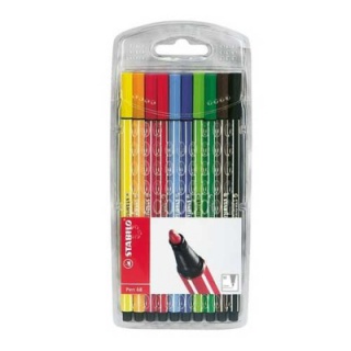 CIENKOPIS STABILO 68 20KOL.W ETUI, Cienkopisy, pióra kulkowe, Artykuły do pisania i korygowania